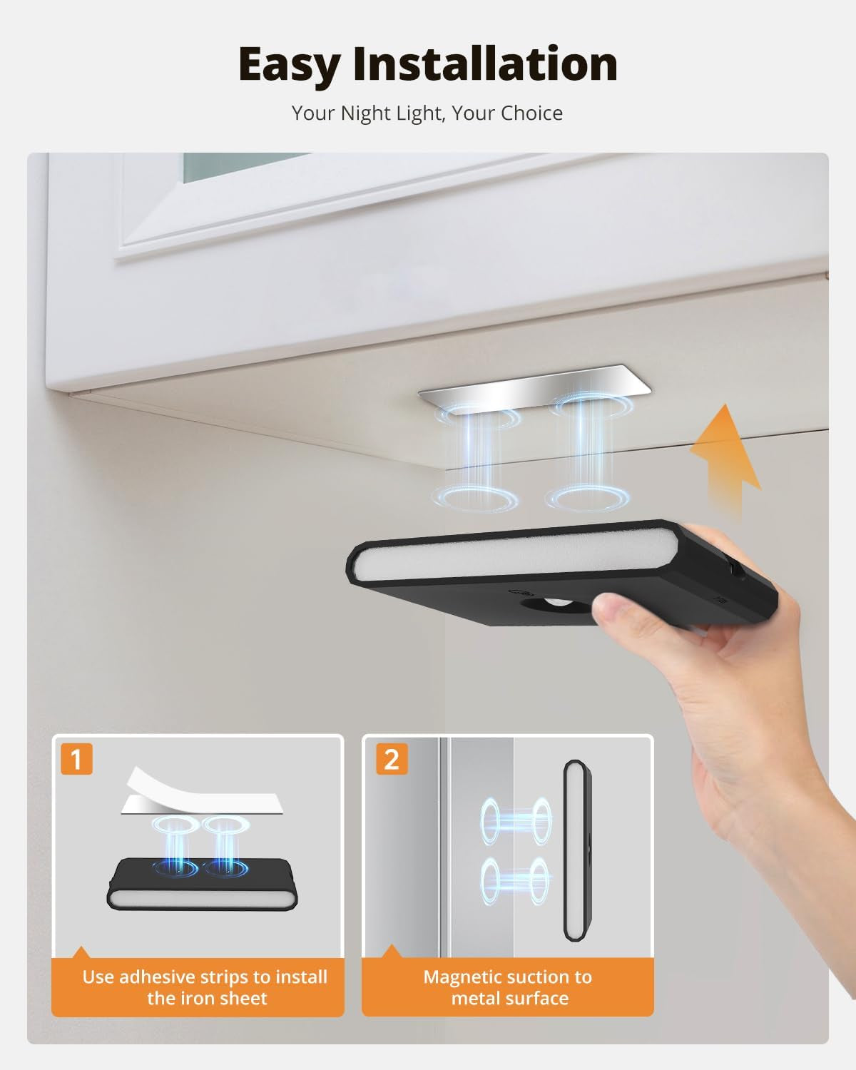 6Pcs Rechargeable Stair Lights Motion Sensor Indoor