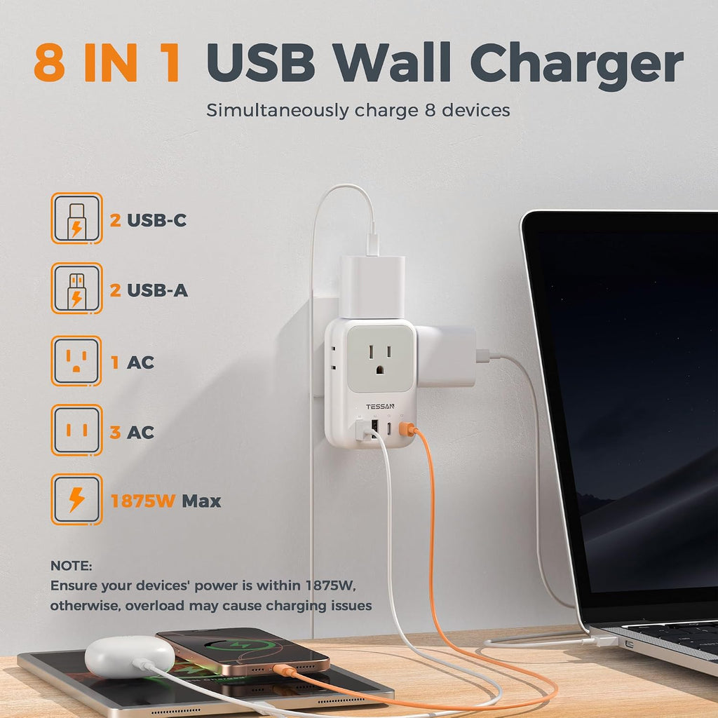 USB C Charger Block 20W PD, Fast Charging Adapter with Foldable Plug