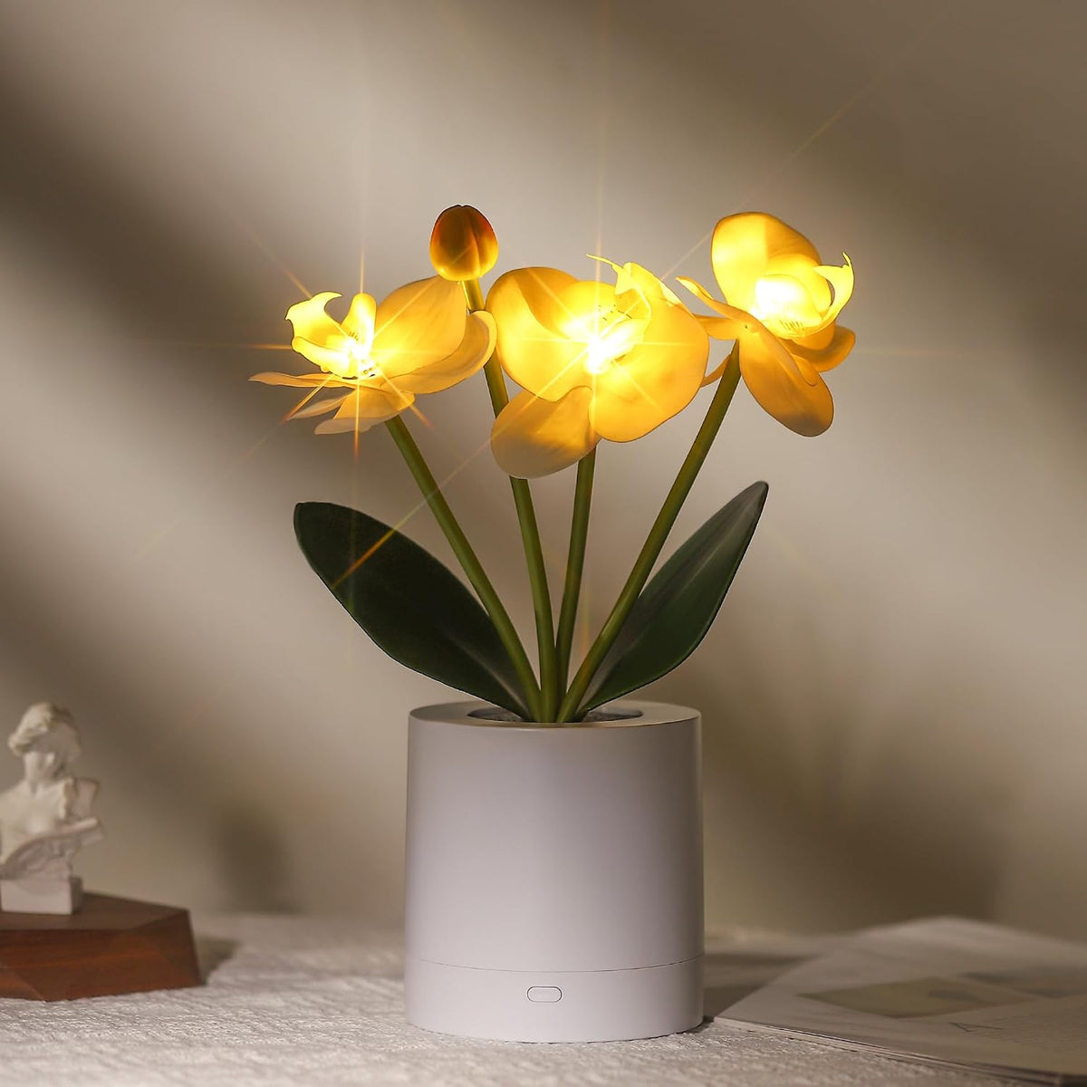 Flower Lamp Christmas Gifts for  Women Wife Artificial Orchid 