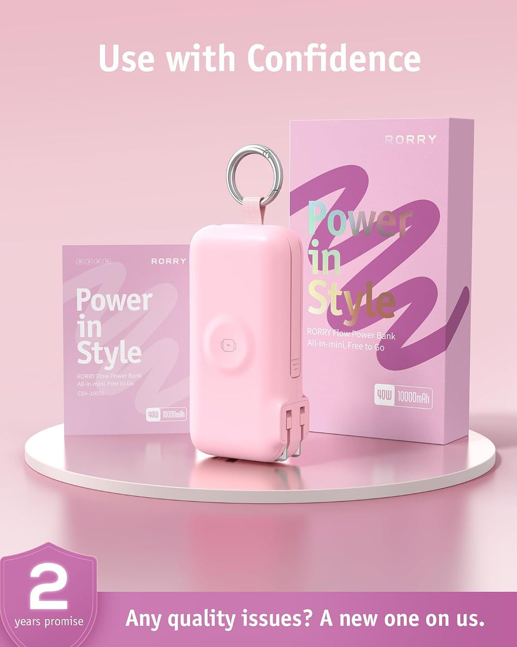 Flow Portable Charger 10000Mah 40W Wall Plug Power Bank Battery Pack