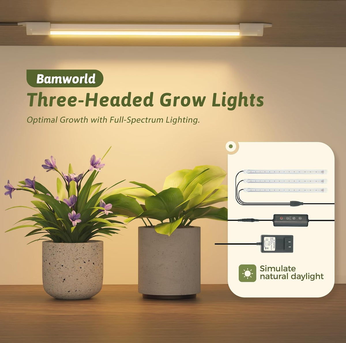 Plant Stand with Grow Lights Large Plant Shelf Indoor Hanging Plants