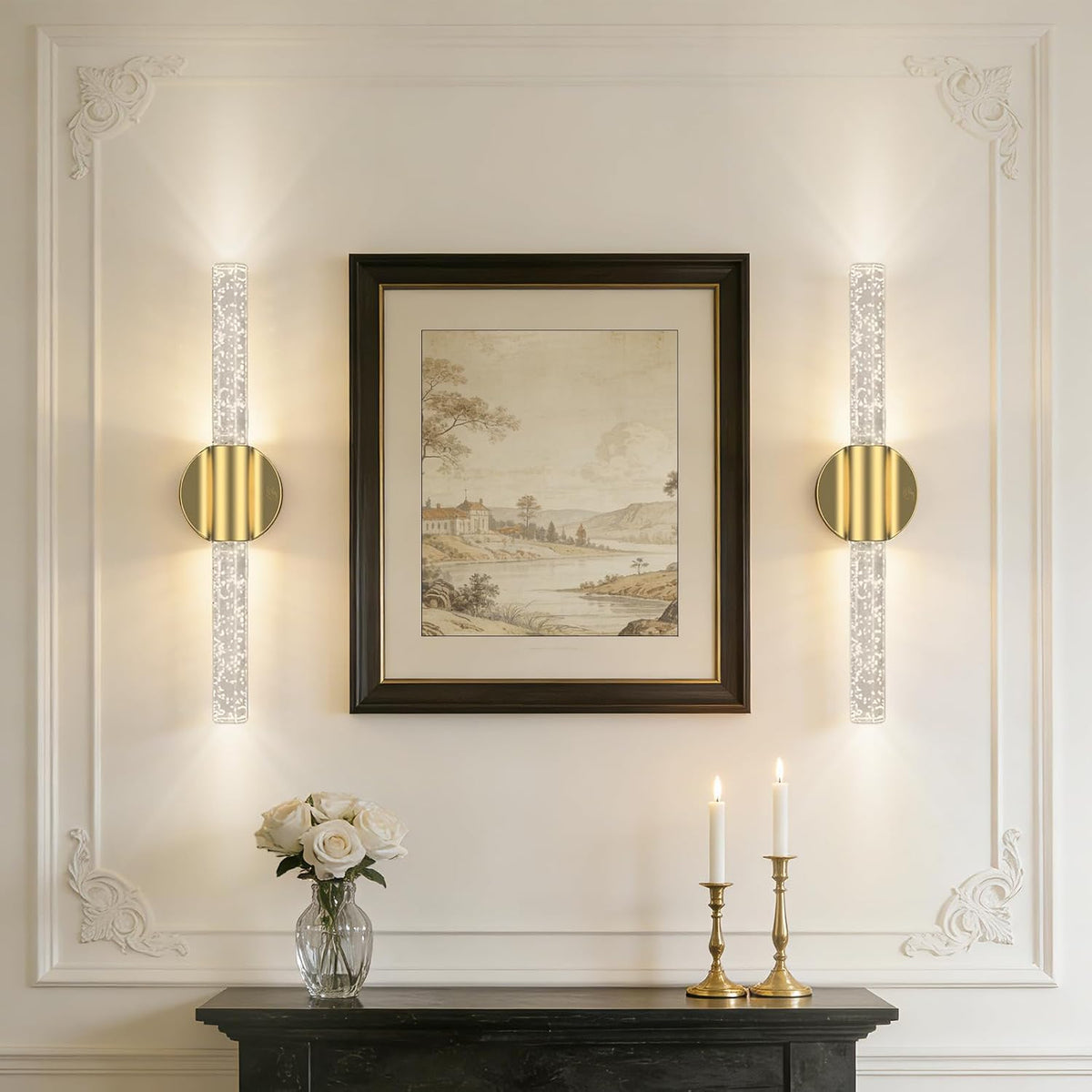 Battery Operated Wall Sconces Set of 2