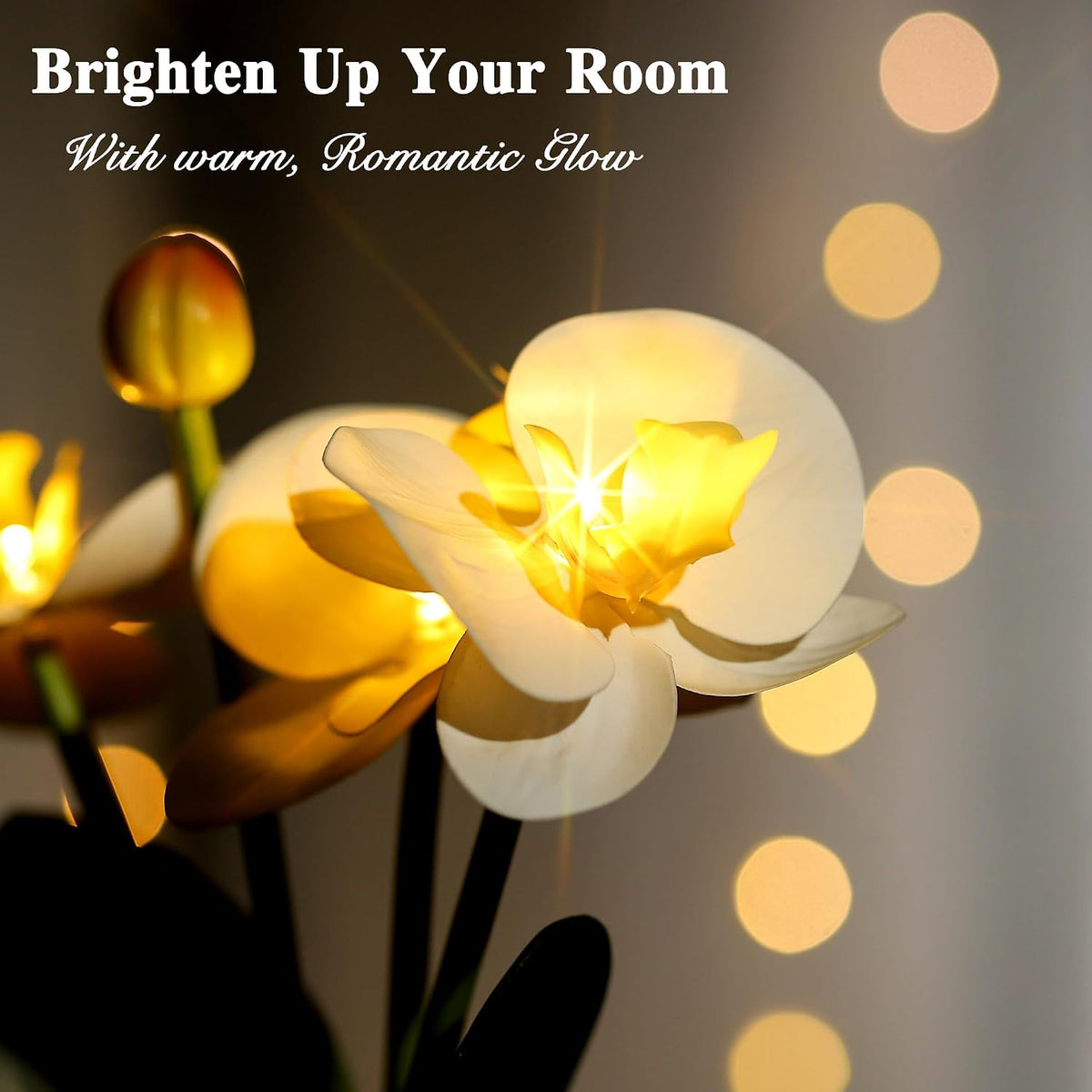 Flower Lamp Christmas Gifts for  Women Wife Artificial Orchid 