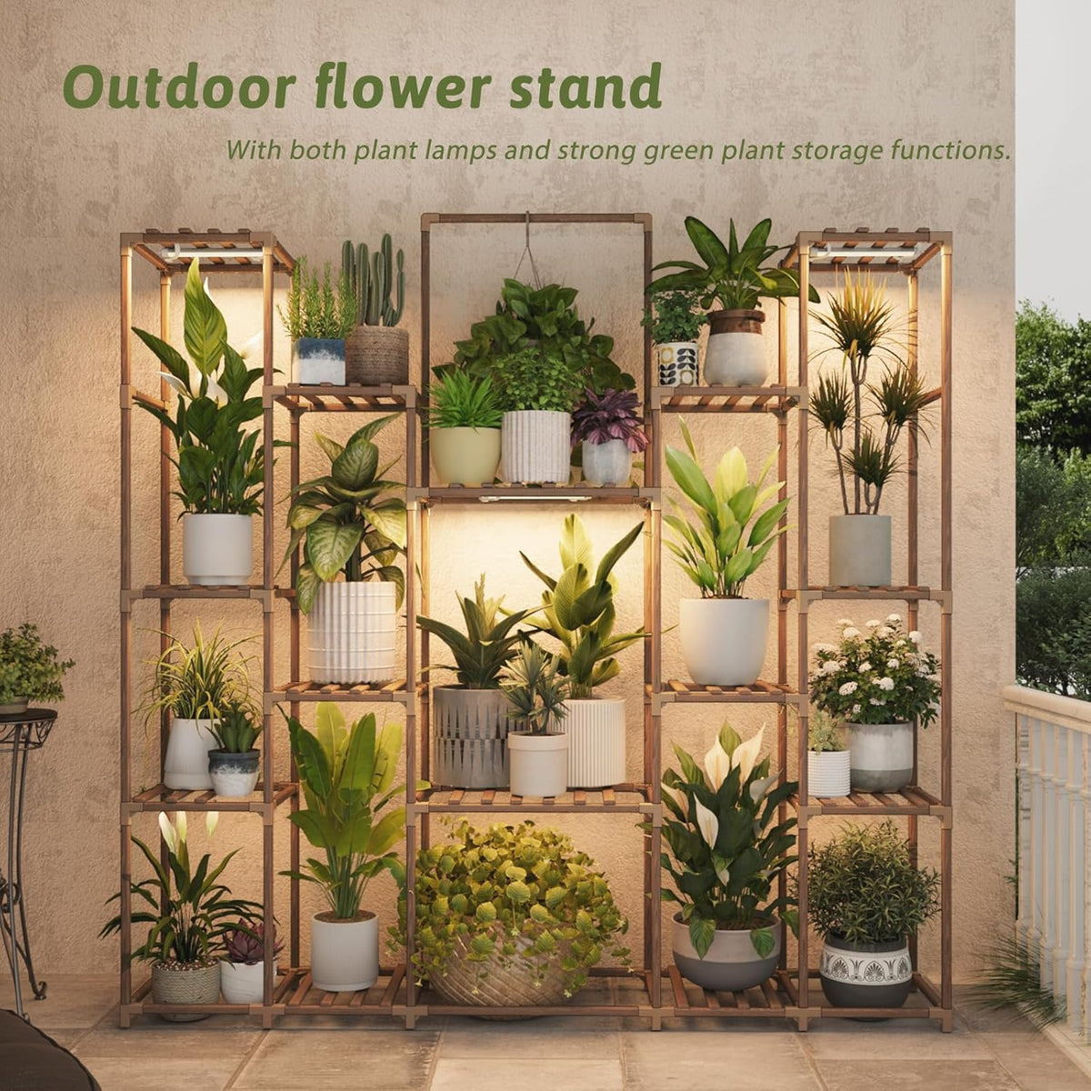 Plant Stand with Grow Lights Large Plant Shelf Indoor Hanging Plants