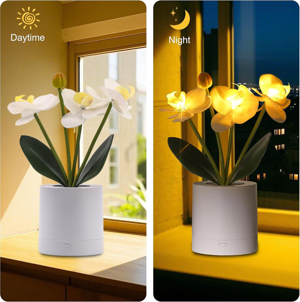 Flower Lamp Christmas Gifts for  Women Wife Artificial Orchid 