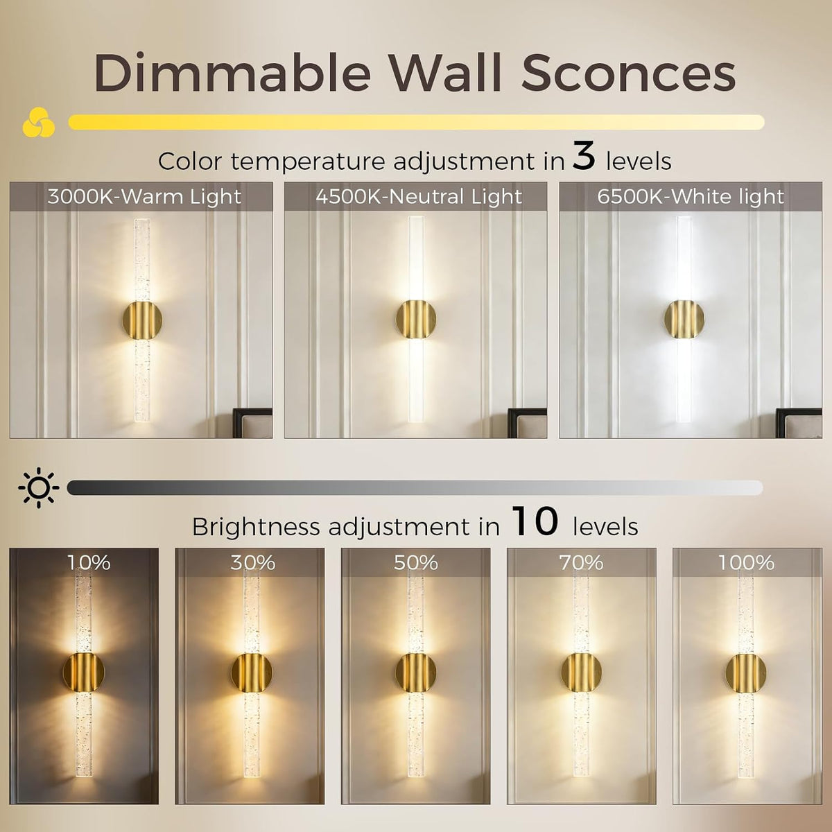 Battery Operated Wall Sconces Set of 2