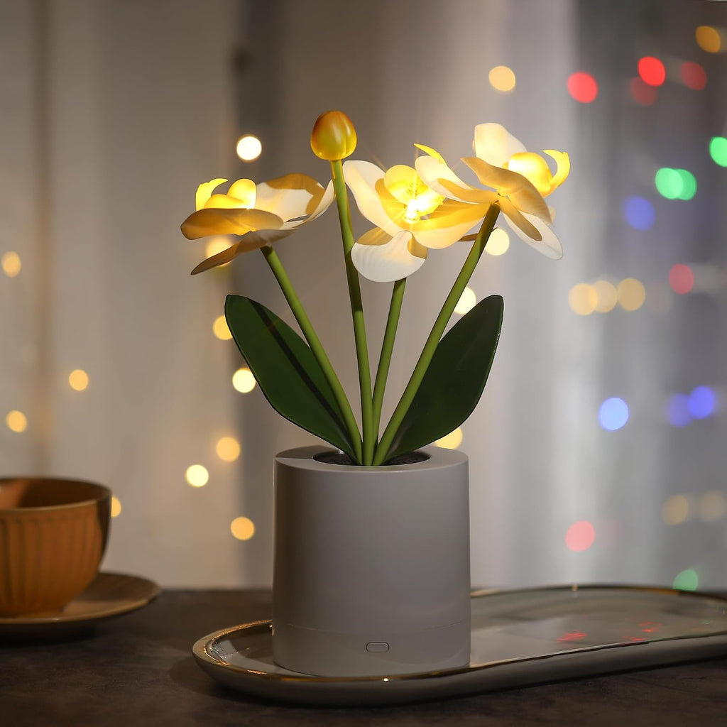 Flower Lamp Christmas Gifts for  Women Wife Artificial Orchid 