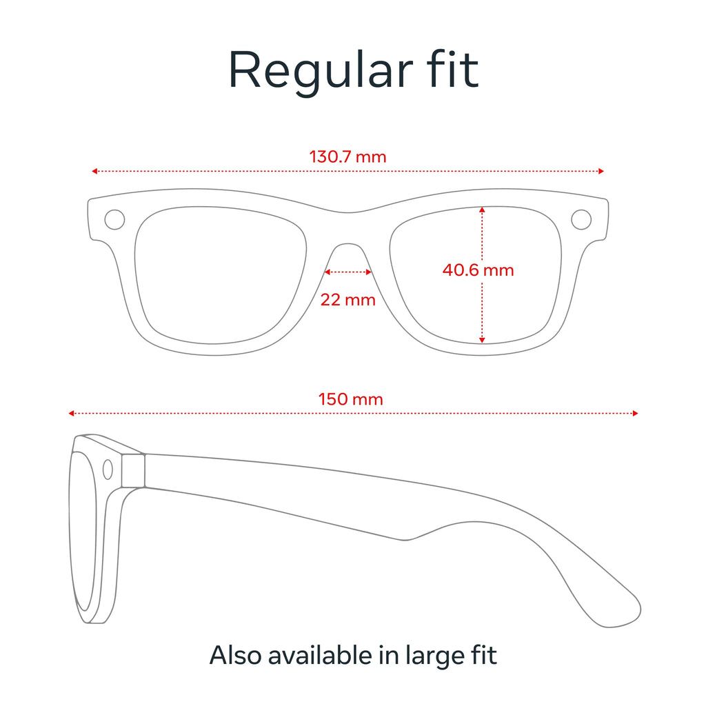 Ray-Ban  (Gen 1), Wayfarer, Matte Black, Polarized Gradient Graphite Lenses | Smart AI Glasses
